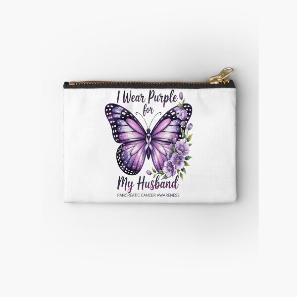 Item preview, Butterfly I Wear Purple For My Husband Pancreatic Cancer designed and sold by KonopikaaArt.