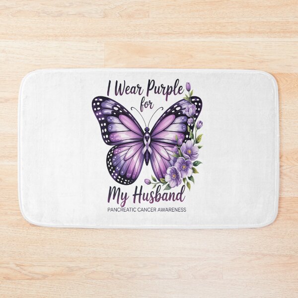 Item preview, Butterfly I Wear Purple For My Husband Pancreatic Cancer designed and sold by KonopikaaArt.