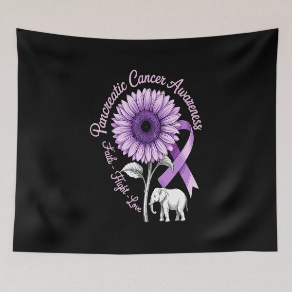 Item preview, Cancer Fight Support Purple Ribbon Gift Pancreatic Cancer designed and sold by KonopikaaArt.