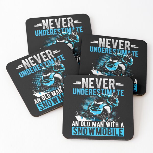 Item preview, Never Underestimate An Old Man With A Snowmobile Snow Fan designed and sold by vaharisanic.