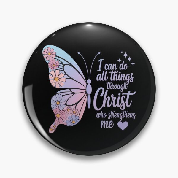 Item preview, I Can Do All Things Through Christ Pretty Butterfly Style designed and sold by Libbysharts.