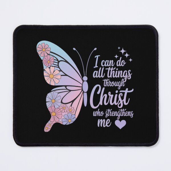 Item preview, I Can Do All Things Through Christ Pretty Butterfly Style designed and sold by Libbysharts.