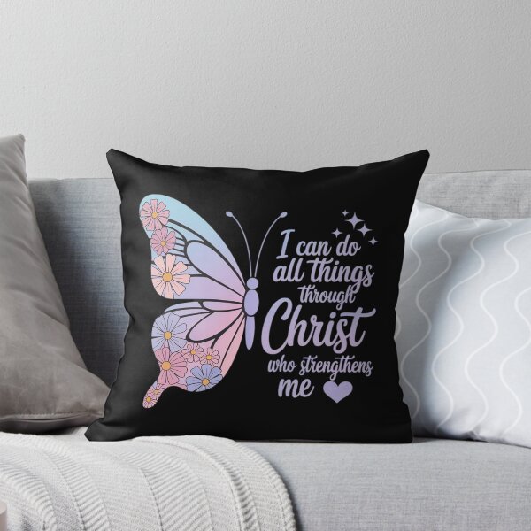 Item preview, I Can Do All Things Through Christ Pretty Butterfly Style designed and sold by Libbysharts.