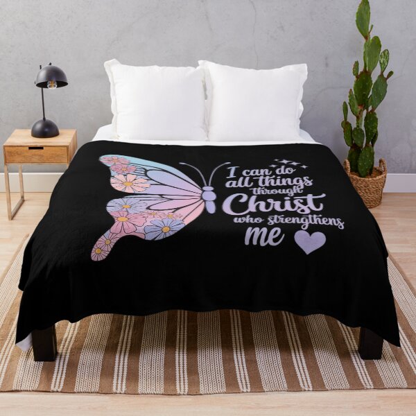 Item preview, I Can Do All Things Through Christ Pretty Butterfly Style designed and sold by Libbysharts.