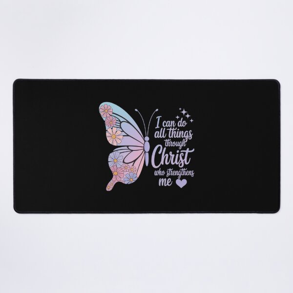 Item preview, I Can Do All Things Through Christ Pretty Butterfly Style designed and sold by Libbysharts.