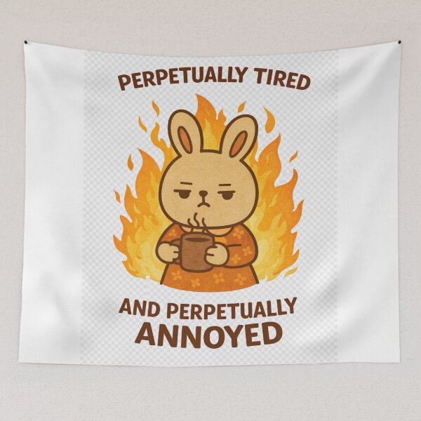 Item preview, Perpetually Tired Bunny Meme designed and sold by kimkosovo.
