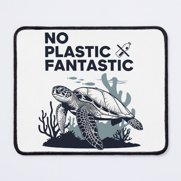 Item preview, No Plastic Fantastic Anti-Pollution Environmental Turtle designed and sold by zoughlal.