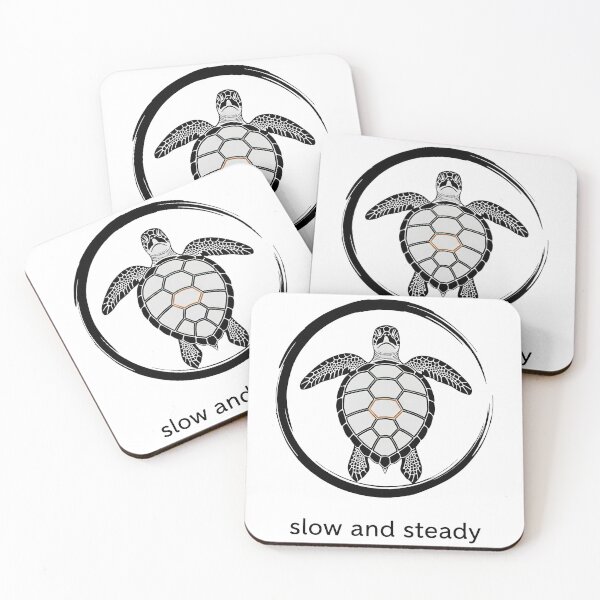 Item preview,  Slow and Steady Zen Enso Circle Ink Wash Turtle designed and sold by zoughlal.
