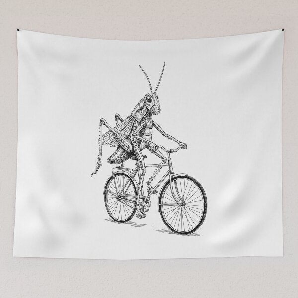 Item preview, Cycling Bicycle Grasshopper Vintage Cyclist Funny Biker designed and sold by GrandeDuc.