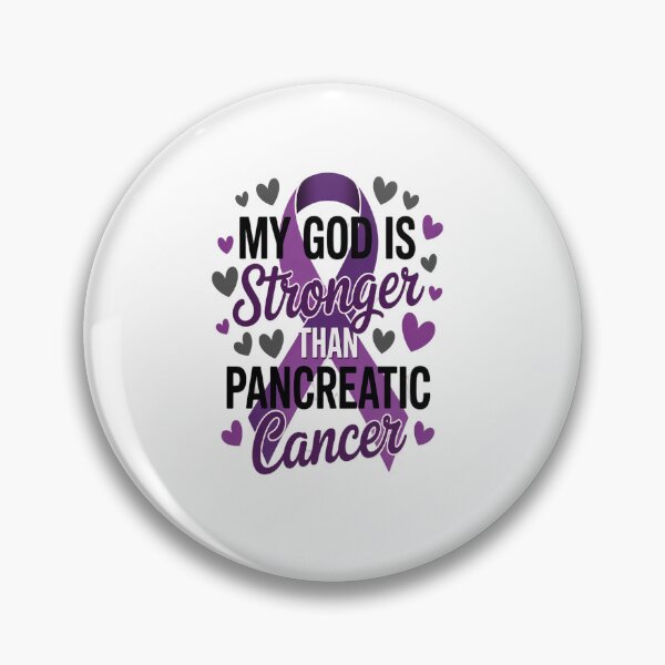 Item preview, God Is Stronger Pancreatic Cancer Awareness Purple designed and sold by KonopikaaArt.
