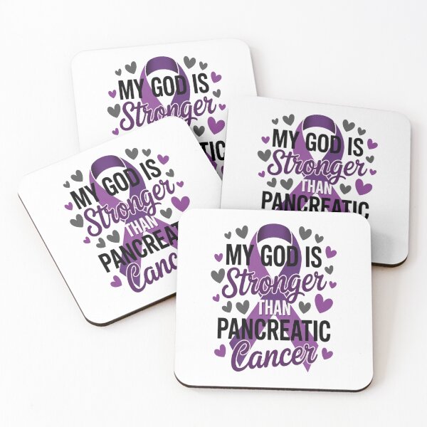 Item preview, God Is Stronger Pancreatic Cancer Awareness Purple designed and sold by KonopikaaArt.