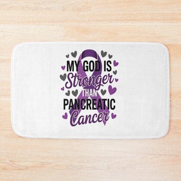 Item preview, God Is Stronger Pancreatic Cancer Awareness Purple designed and sold by KonopikaaArt.