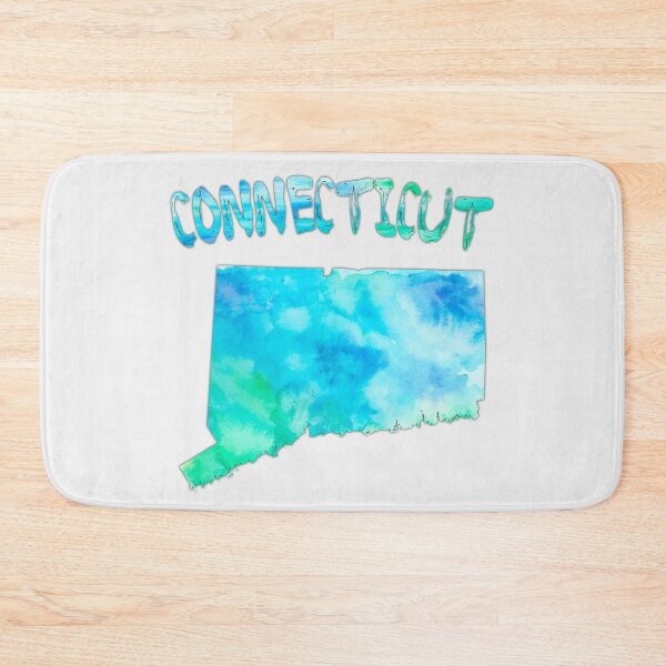 Item preview, Connecticut State Map - Artistic Blue Watercolor Silhouette designed and sold by mashmosh.