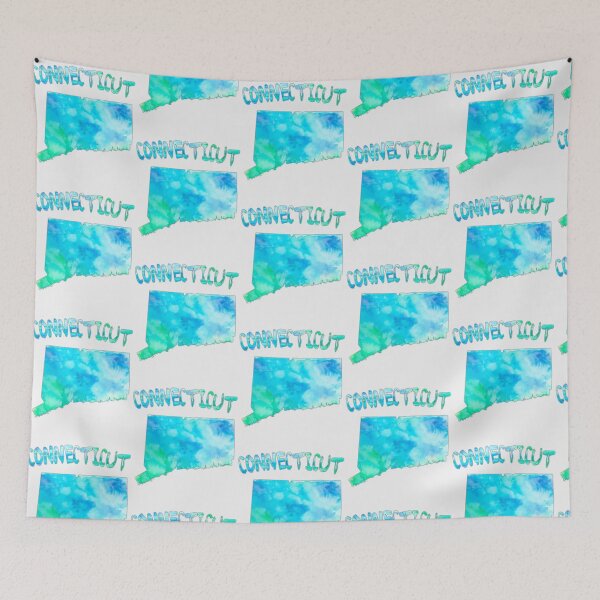 Item preview, Connecticut State Map - Artistic Blue Watercolor Silhouette designed and sold by mashmosh.