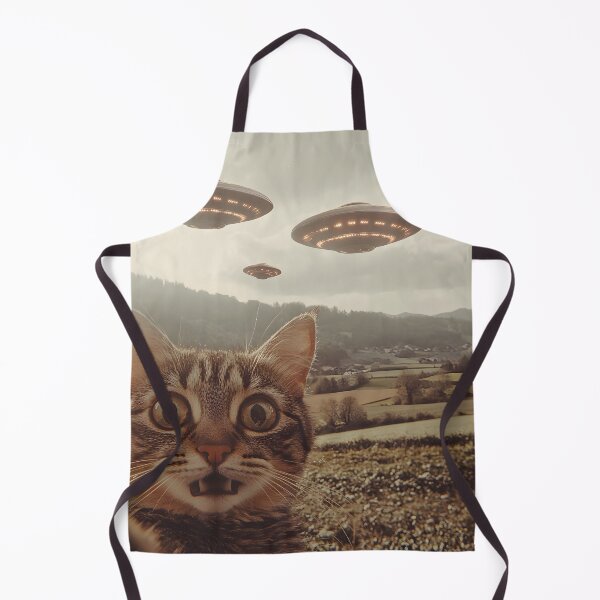 Item preview, Cat Selfie with UFO designed and sold by LifmusGoDesigns.
