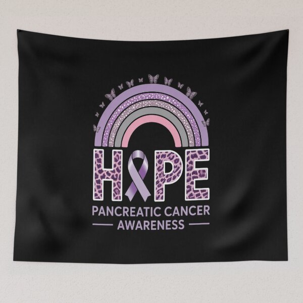 Item preview, Hope Leopard Rainbow Pancreatic Cancer Awareness Support designed and sold by KonopikaaArt.