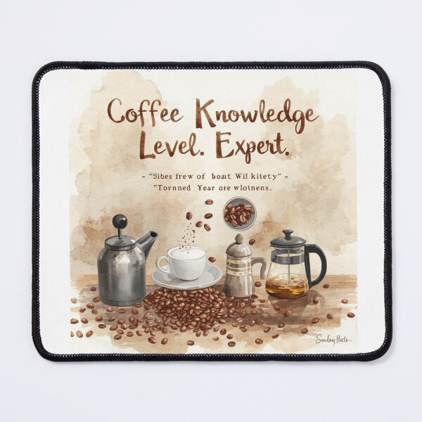 Item preview, Coffee Knowledge Level Expert – Funny Coffee Snob Quote designed and sold by ChameraDesign.