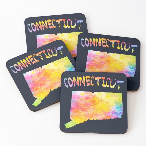 Item preview, Connecticut State Pride, Vibrant Watercolor Silhouette designed and sold by mashmosh.