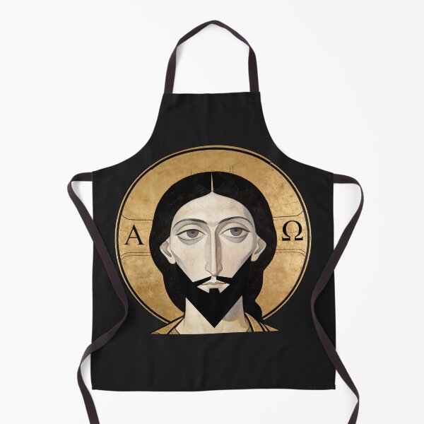 Item preview, Alpha & Omega Icon (Minimal Gold Halo Christ) designed and sold by Sanctum Icons.