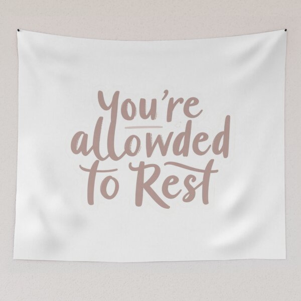 Item preview, You’re Allowed to Rest Mental Health Sticker designed and sold by TrackinDaTrends.