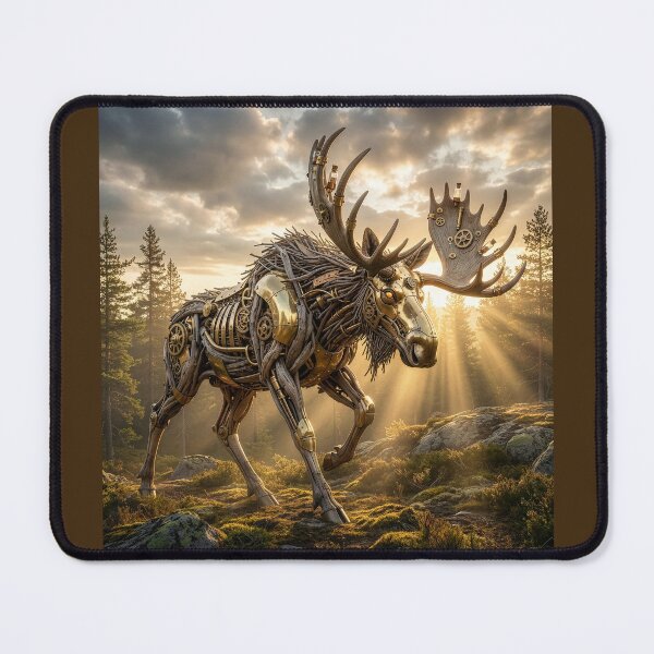 Item preview, Driftwood and Brass Charging Moose designed and sold by Tridentulus.
