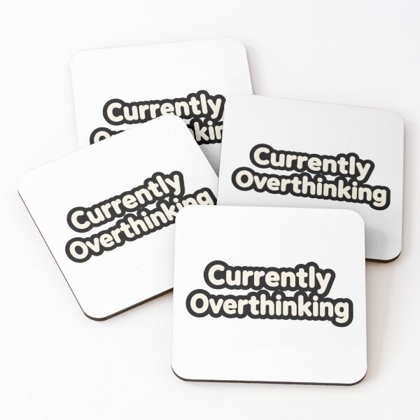 Item preview, Currently Overthinking Funny Relatable Sticker designed and sold by TrackinDaTrends.