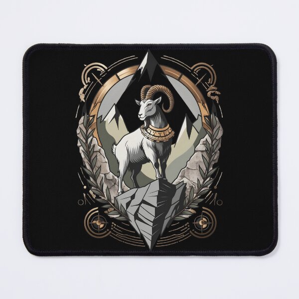 Item preview, Capricorn Zodiac Art - Ambition & Discipline - Mystical Goat Design by LaLi Designs designed and sold by LaLi-Designs.