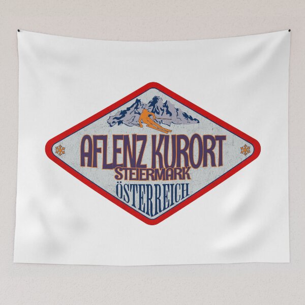 Item preview, Aflenz Kurort, Steiermark, Osterreich, Austria, Vintage skiing badge design designed and sold by Wanderful-roads.