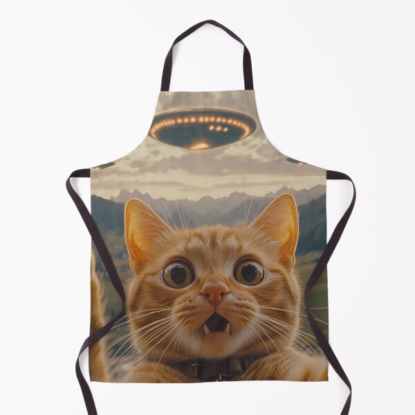 Item preview, Cat Selfie with UFO designed and sold by LifmusGoDesigns.