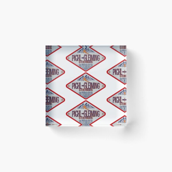 Item preview, Pichl-Gleiming, Steiermark, Osterreich, Austria, Vintage skiing badge design designed and sold by Wanderful-roads.