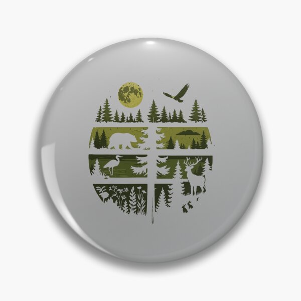 Item preview, Forest Retro Nature Wildlife Outdoor hinking camping designed and sold by mjohnson9.