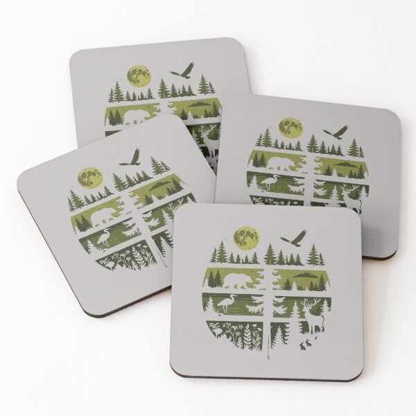 Item preview, Forest Retro Nature Wildlife Outdoor hinking camping designed and sold by mjohnson9.