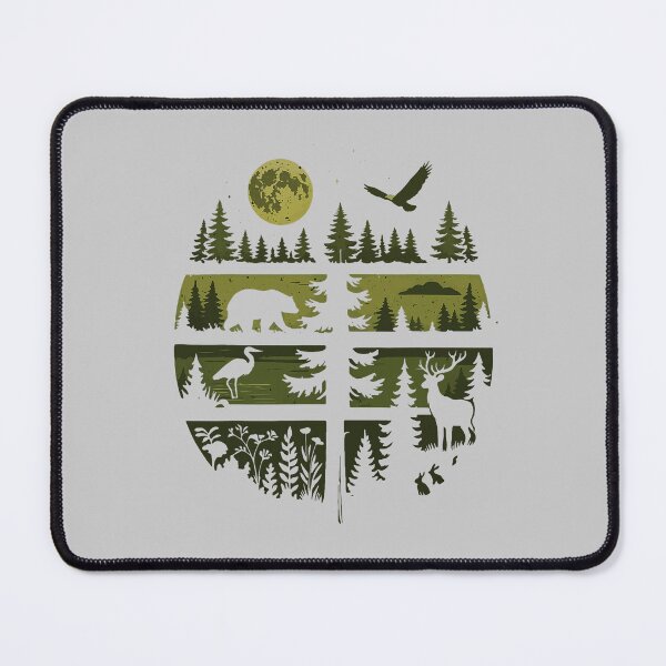 Item preview, Forest Retro Nature Wildlife Outdoor hinking camping designed and sold by mjohnson9.