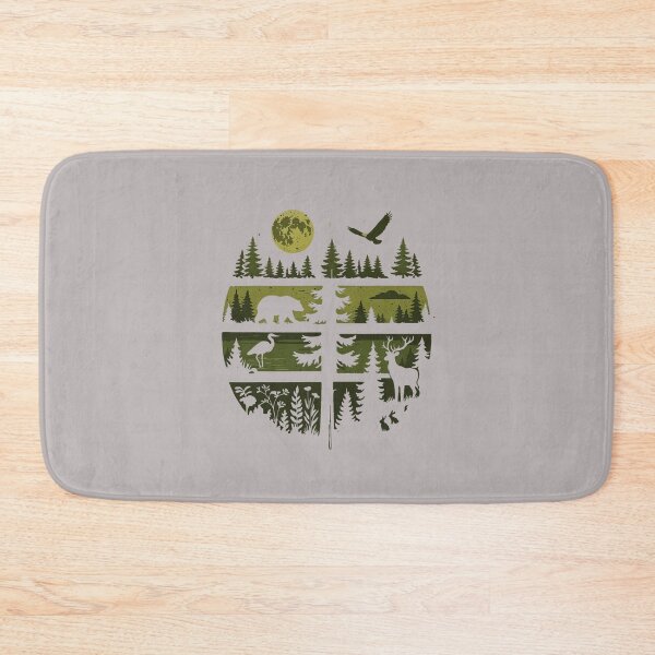 Item preview, Forest Retro Nature Wildlife Outdoor hinking camping designed and sold by mjohnson9.