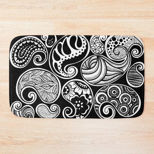 Item preview, Paisley henna design in black and white designed and sold by ZeborahGrace.