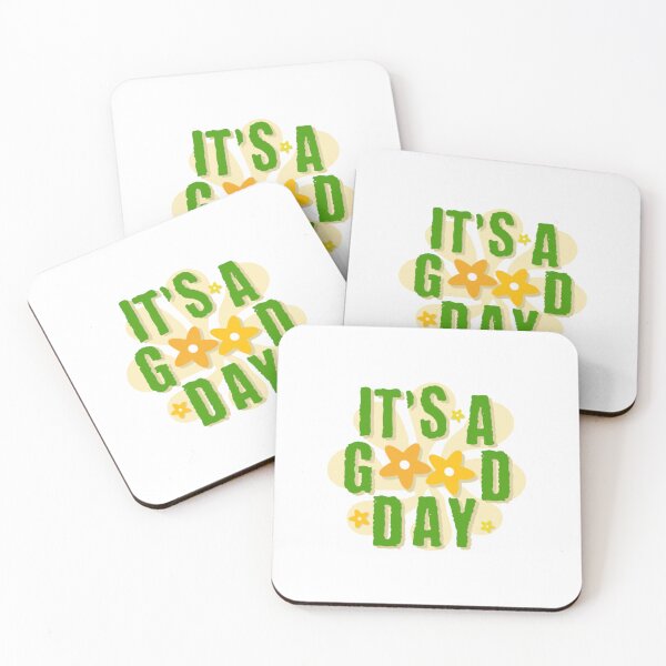 Item preview, It’s a Good Day Quote — Bright Green Typography & Floral Illustration designed and sold by Colorful-Garden.