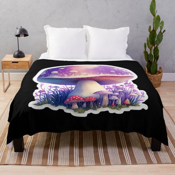 Item preview, Purple Glow Mushroom Magic Illustration designed and sold by anningcragin1.