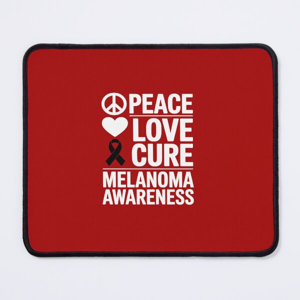 Item preview, Melanoma Cancer Awareness Peace Love Cure Black Ribbon designed and sold by Rrettgison.