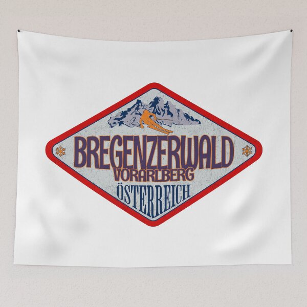 Item preview, Bregenzerwald, Vorarlberg, Osterreich, Austria, Vintage skiing badge design designed and sold by Wanderful-roads.