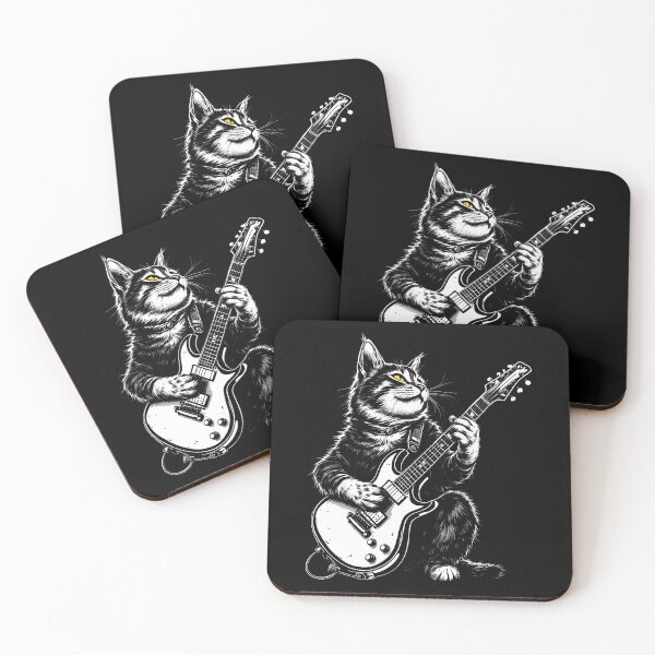 Item preview, Cat Playing Guitar Rock Cat designed and sold by LunaDangelo.