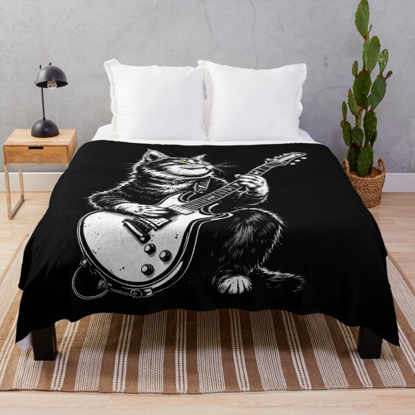 Item preview, Cat Playing Guitar Rock Cat designed and sold by LunaDangelo.