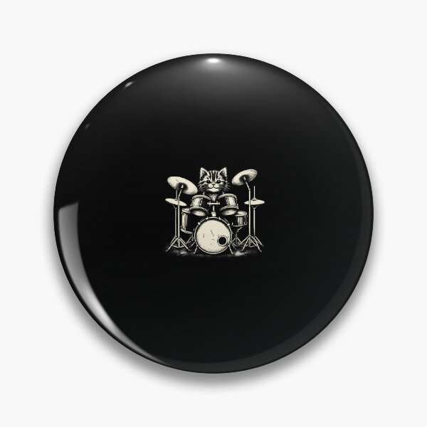 Item preview, Cat Drummer Playing Drums designed and sold by endabettyau.