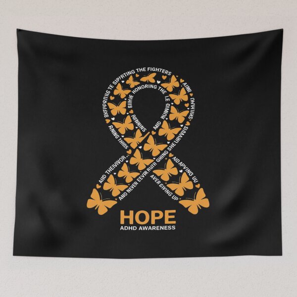 Item preview, ADHD Awareness Gifts Orange Ribbon Survivor Fighter designed and sold by TAYLOROUSDALE.