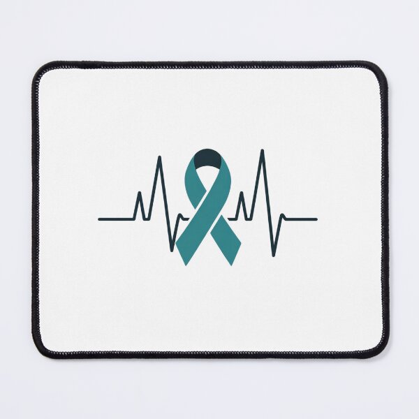 Item preview, Liver Cancer Green Ribbon Awareness Heartbeat designed and sold by RonnasJackson.
