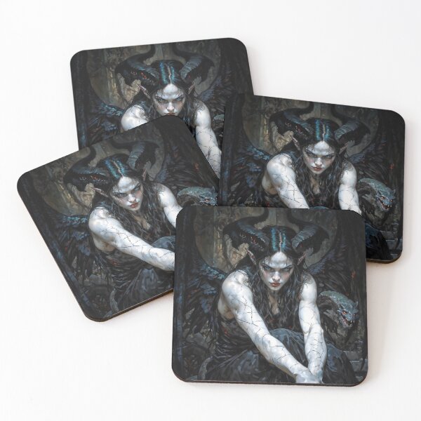 Item preview, Gothic Lilith Fantasy Illustration designed and sold by AliceWhiteDF.