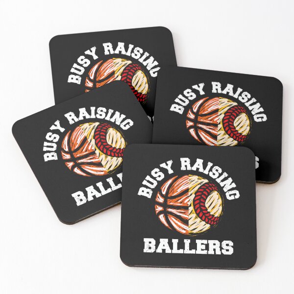 Item preview, Busy Raising Ballers Funny Softball Basketball Sports Mom designed and sold by charitashmoqs.