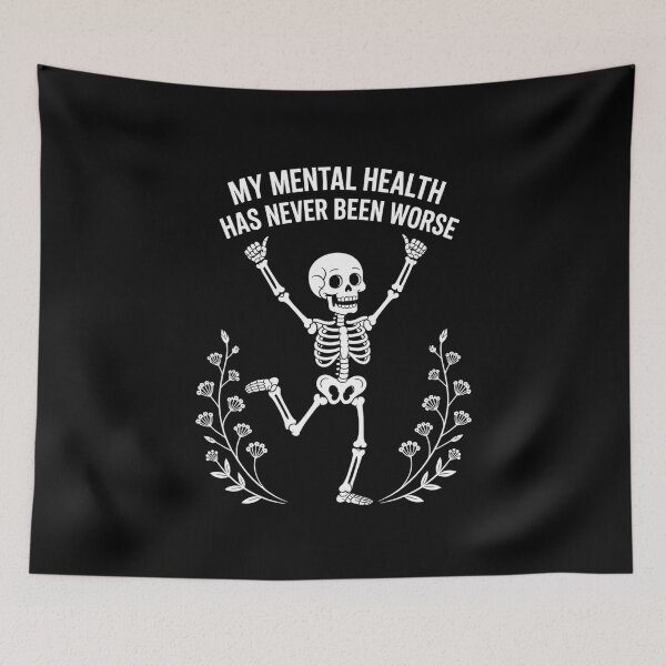 Item preview, Sarcastic Mental Health Funny Skeleton Humor designed and sold by sterabamineh.