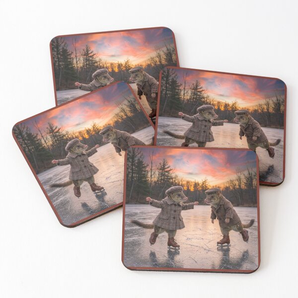 Item preview, Quolls Ice Skate at Sunset designed and sold by Tridentulus.