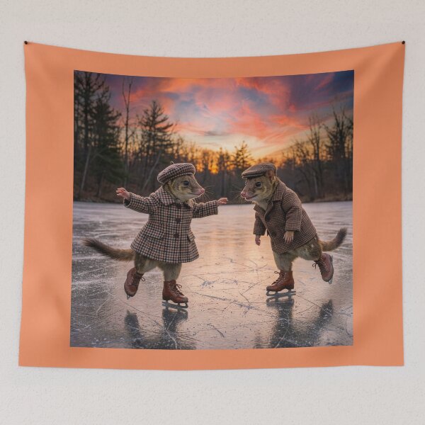 Item preview, Quolls Ice Skate at Sunset designed and sold by Tridentulus.
