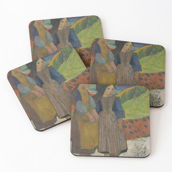 Item preview, Two Breton Girls by the Sea – Paul Gauguin Post-Impressionist Coastal Scene Exploring Youth, Tradition, and Breton Identity designed and sold by Art Outlaws.
